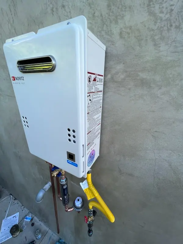 Tankless water heater installation for Chestnut Pointe homes